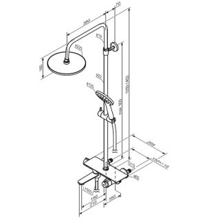 Душевая стойка Damixa Jupiter 977760300 черный